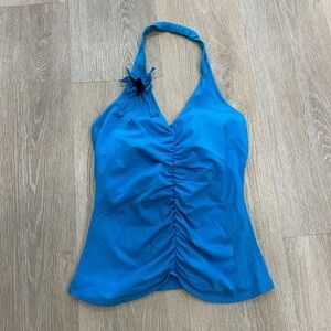 Vintage Y2K Boston Proper cotton cinched halter neck top